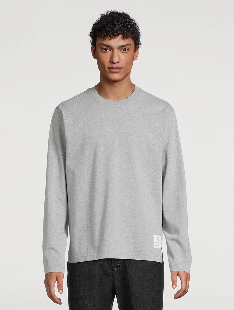 Cotton Long-Sleeve Oversized T-Shirt