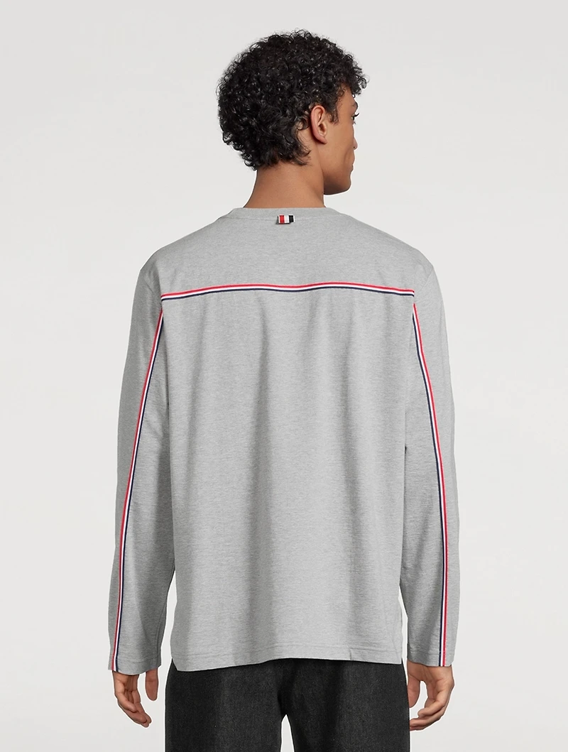 Cotton Long-Sleeve Oversized T-Shirt