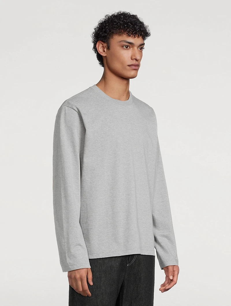 Cotton Long-Sleeve Oversized T-Shirt