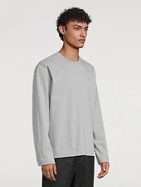 Cotton Long-Sleeve Oversized T-Shirt