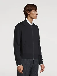 4-Bar Merino Wool Zip Cardigan