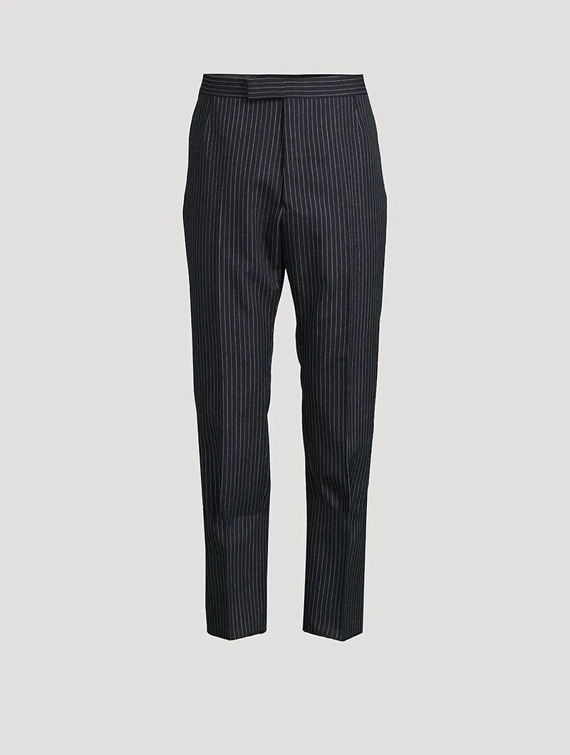 High Twist Wool Pants Pinstripe Print