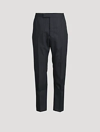 High Twist Wool Pants Pinstripe Print