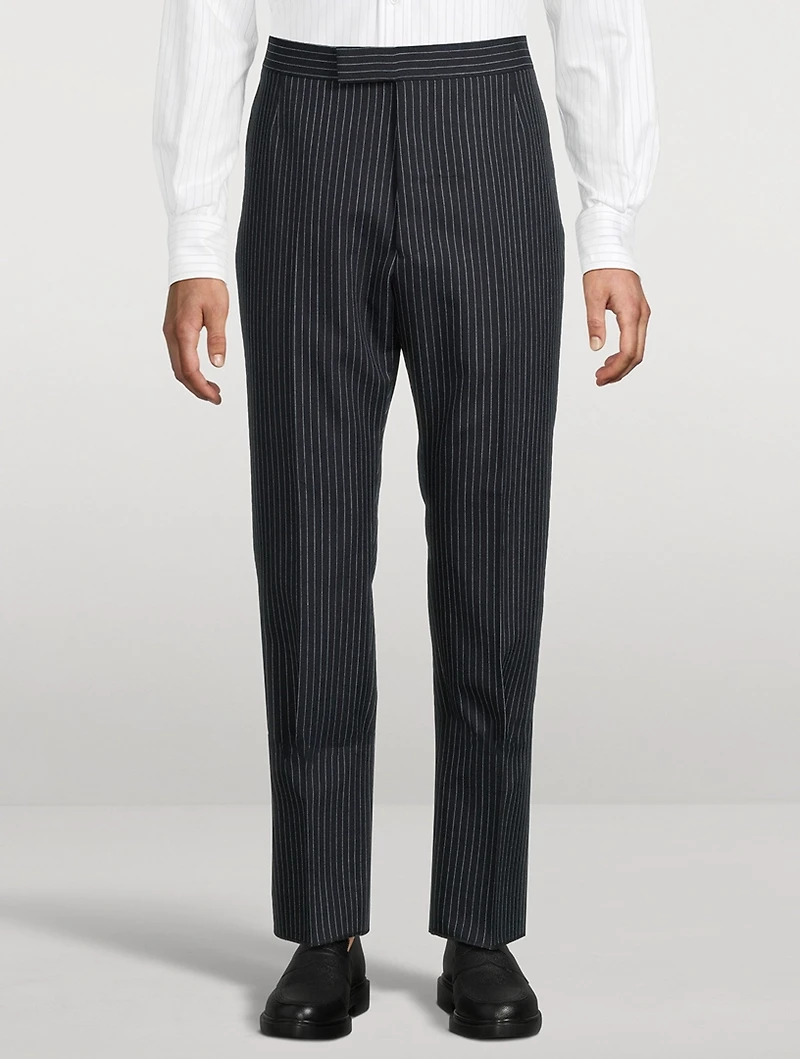 High Twist Wool Pants Pinstripe Print