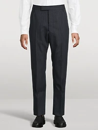 High Twist Wool Pants Pinstripe Print