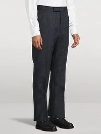 High Twist Wool Pants Pinstripe Print