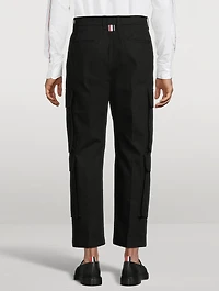 Washed Cotton Utility Chino Cargo Pants