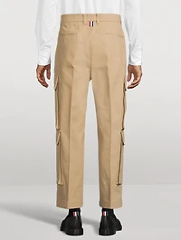 Washed Cotton Utility Chino Cargo Pants