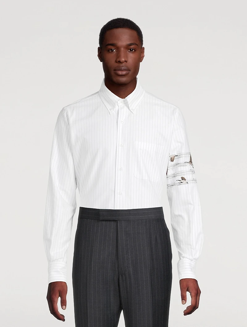 Geese Pinstripe Oxford Shirt