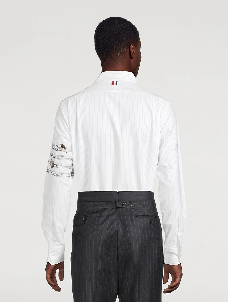 Geese Pinstripe Oxford Shirt