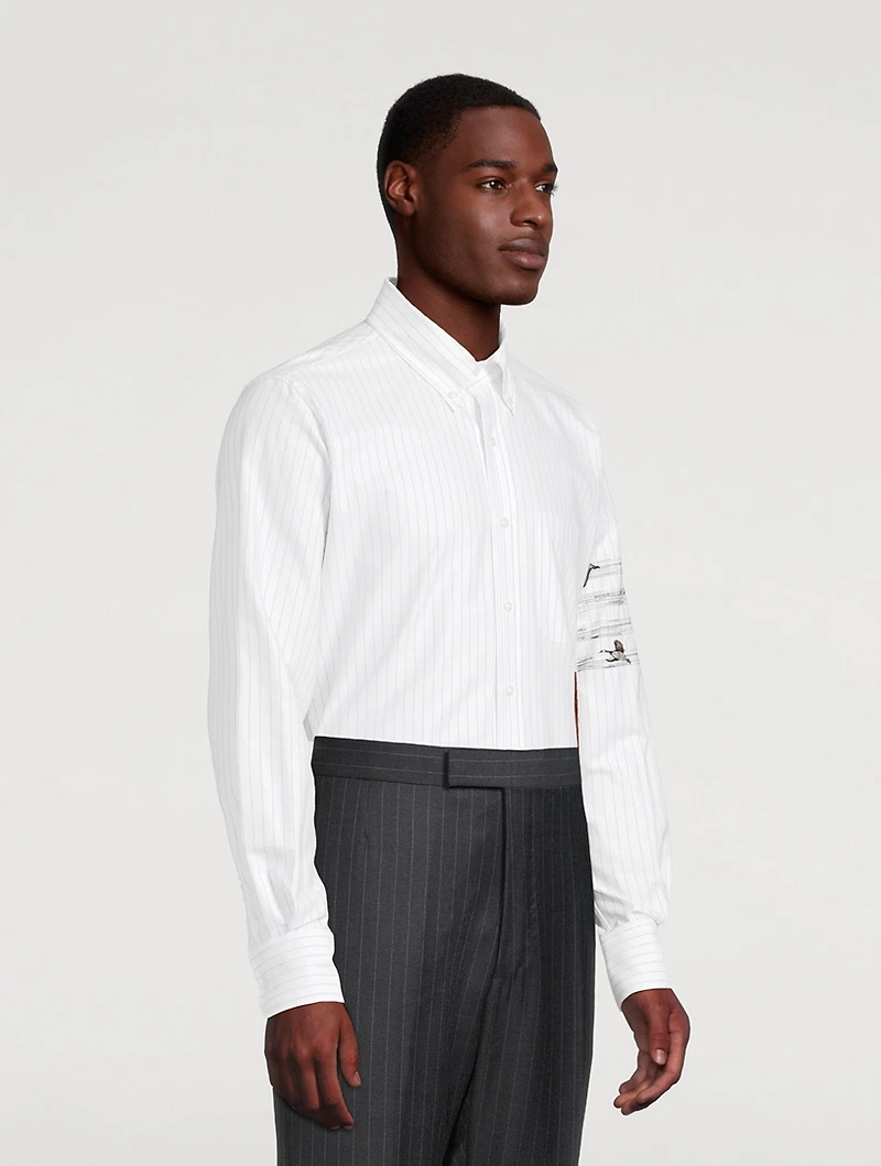 Geese Pinstripe Oxford Shirt