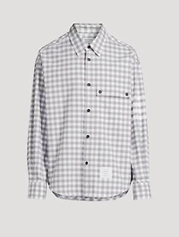 Oversized Gingham Check Flannel Shirt