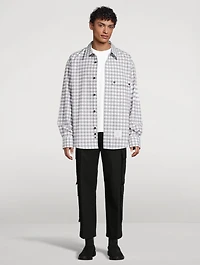 Oversized Gingham Check Flannel Shirt