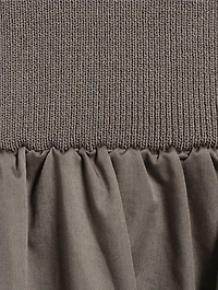 Bateau Neck Cut Out A-Line Dress