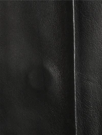 Utility Cocoon Leather Bomber Jacket