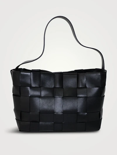 Mini Woven Leather Tote Bag