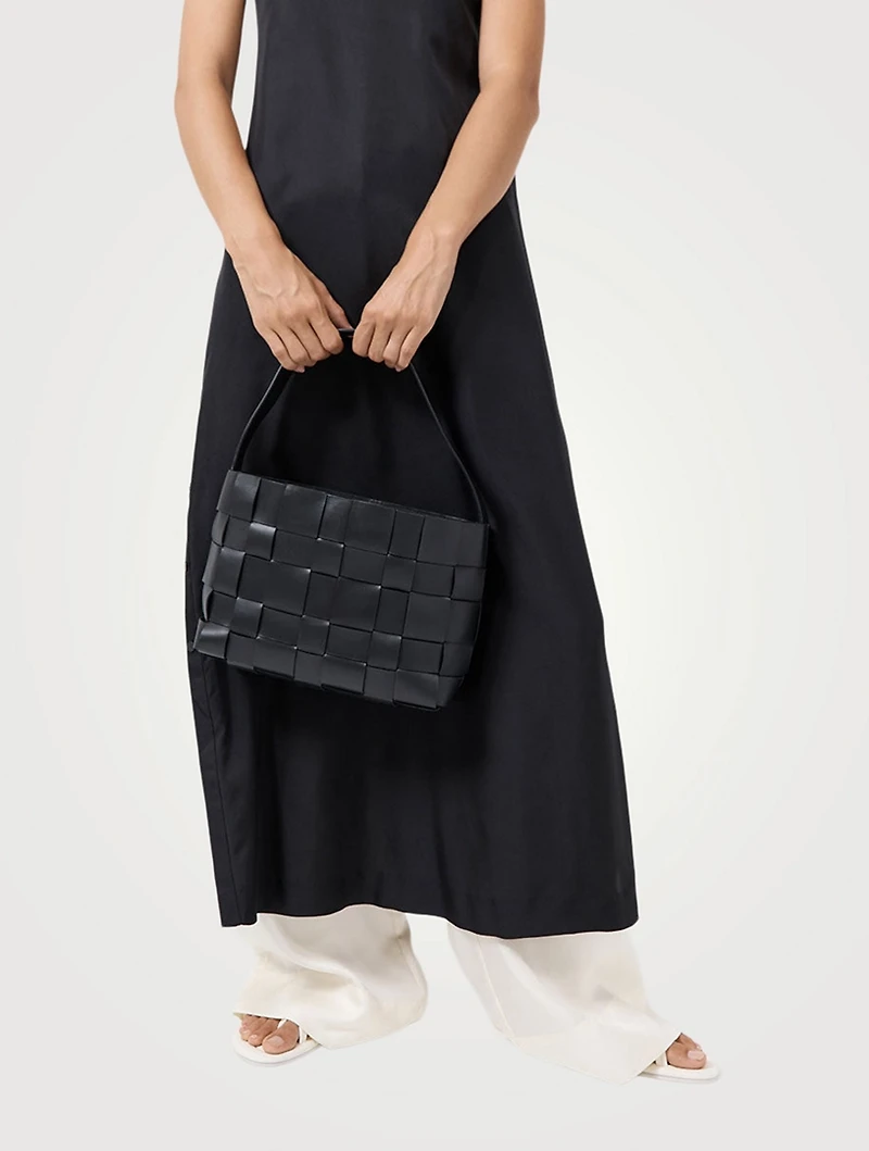 Mini Woven Leather Tote Bag
