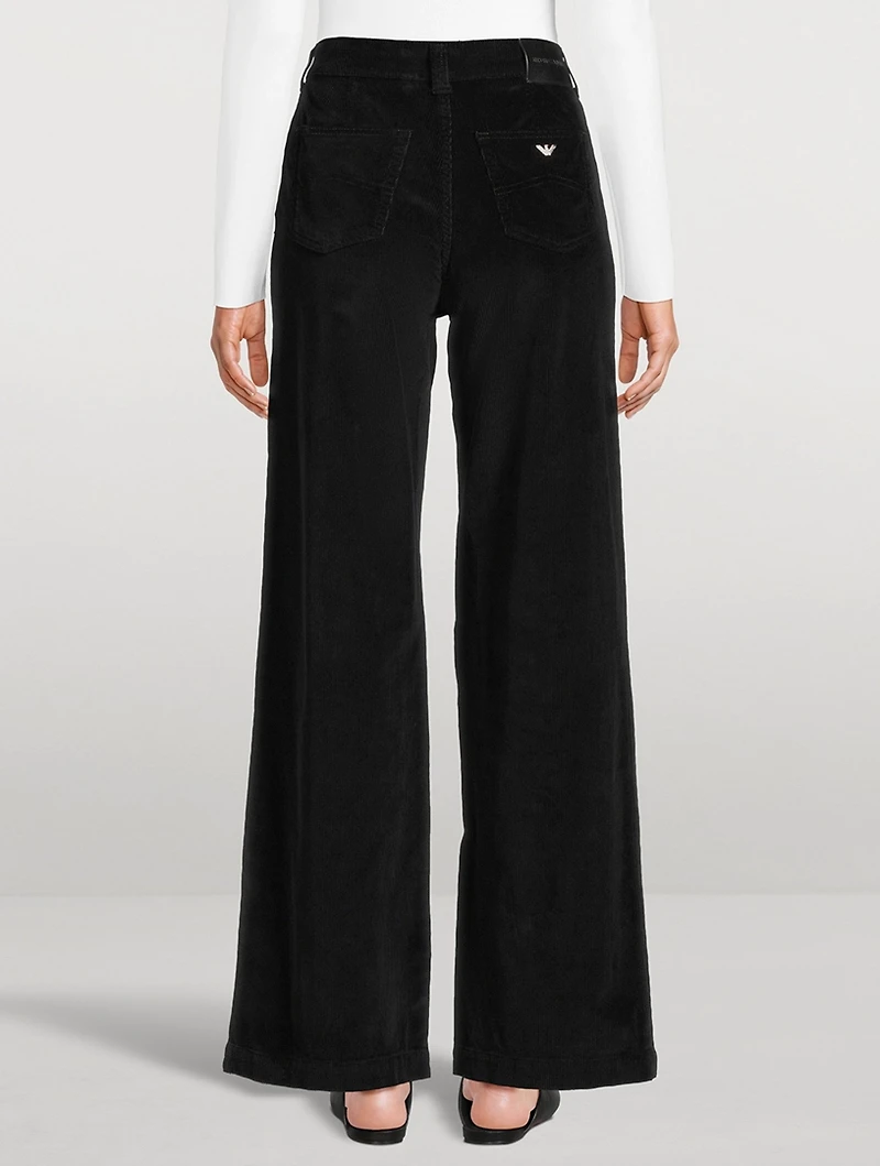 Garment-Dyed Wide-Leg Trousers
