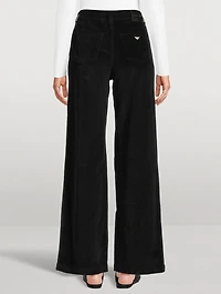 Garment-Dyed Wide-Leg Trousers