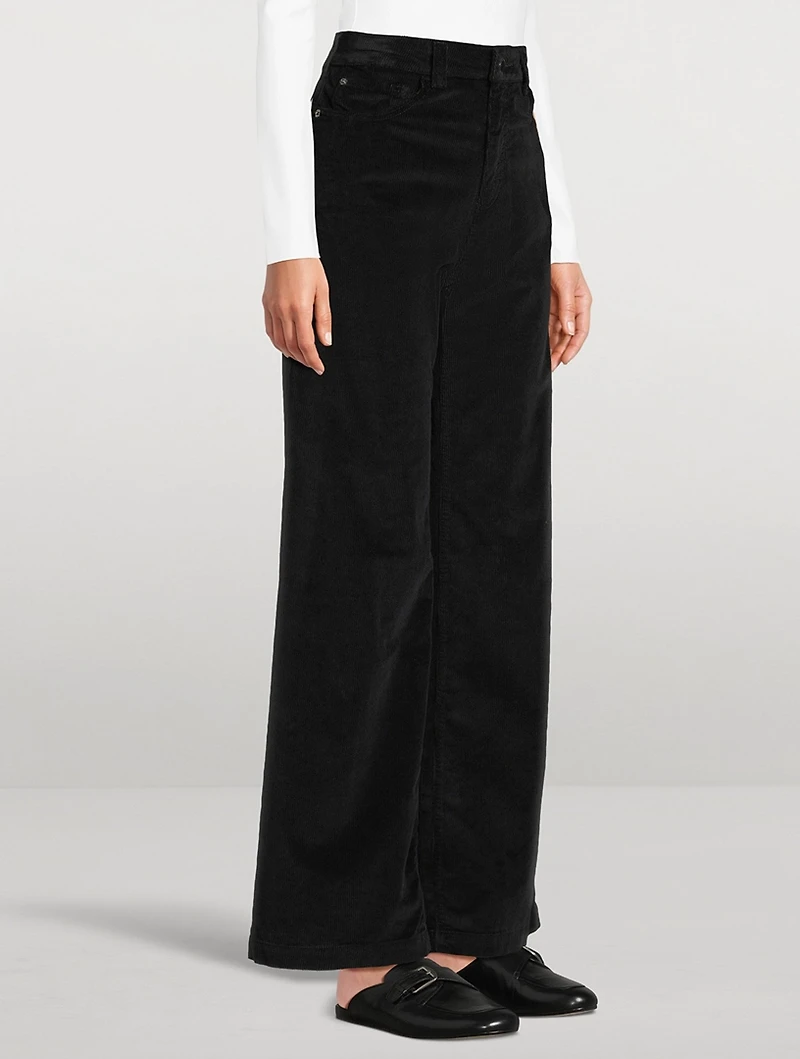 Garment-Dyed Wide-Leg Trousers