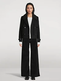 Garment-Dyed Wide-Leg Trousers