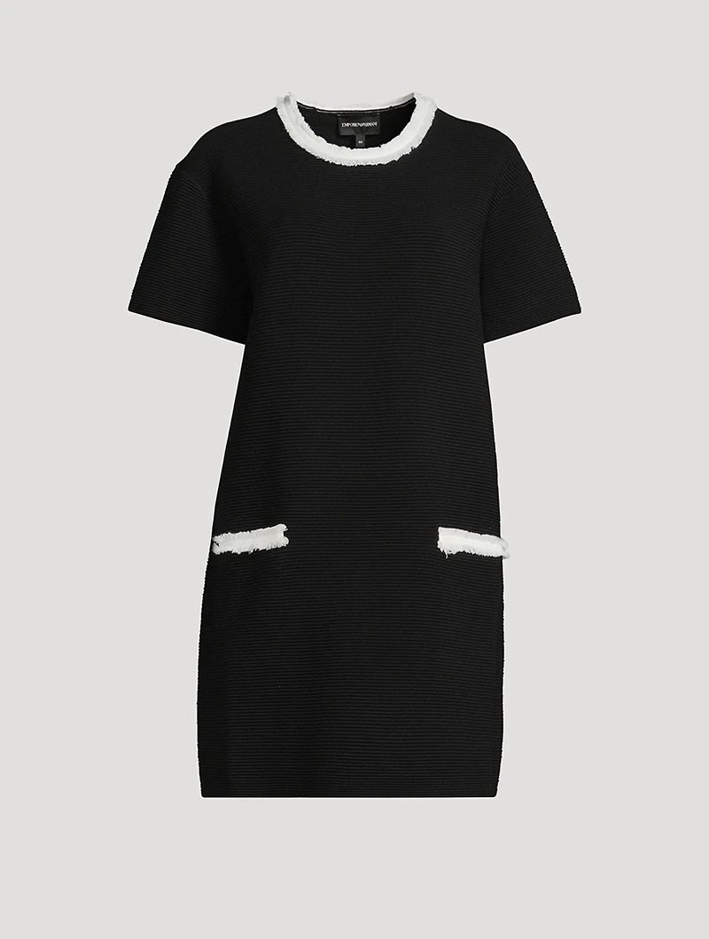 Rib-Knit Fringe-Trimmed Dress