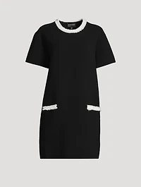 Rib-Knit Fringe-Trimmed Dress