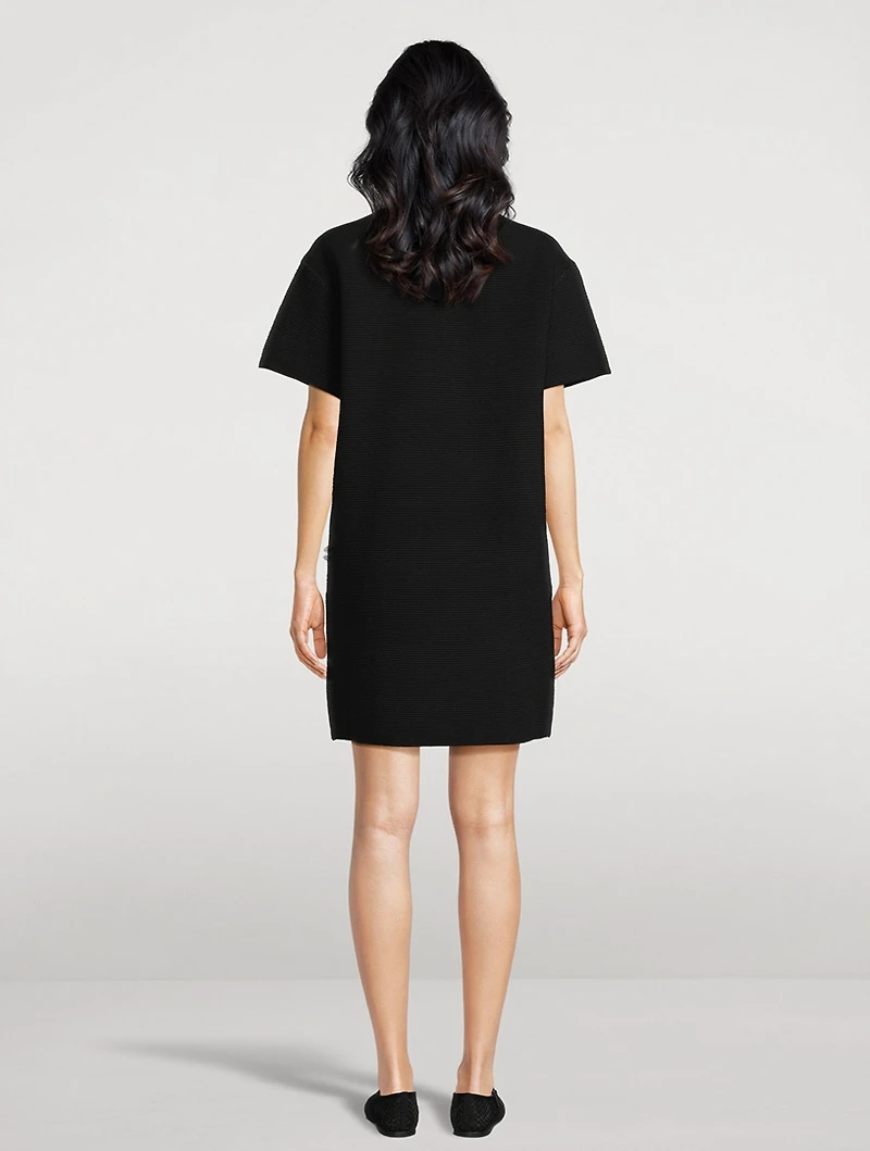 Rib-Knit Fringe-Trimmed Dress