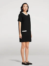 Rib-Knit Fringe-Trimmed Dress