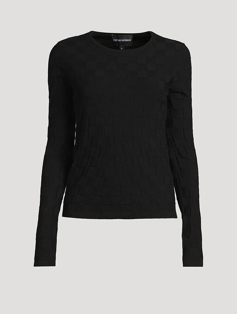 Check Jacquard Sweater