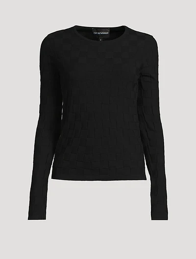 Check Jacquard Sweater