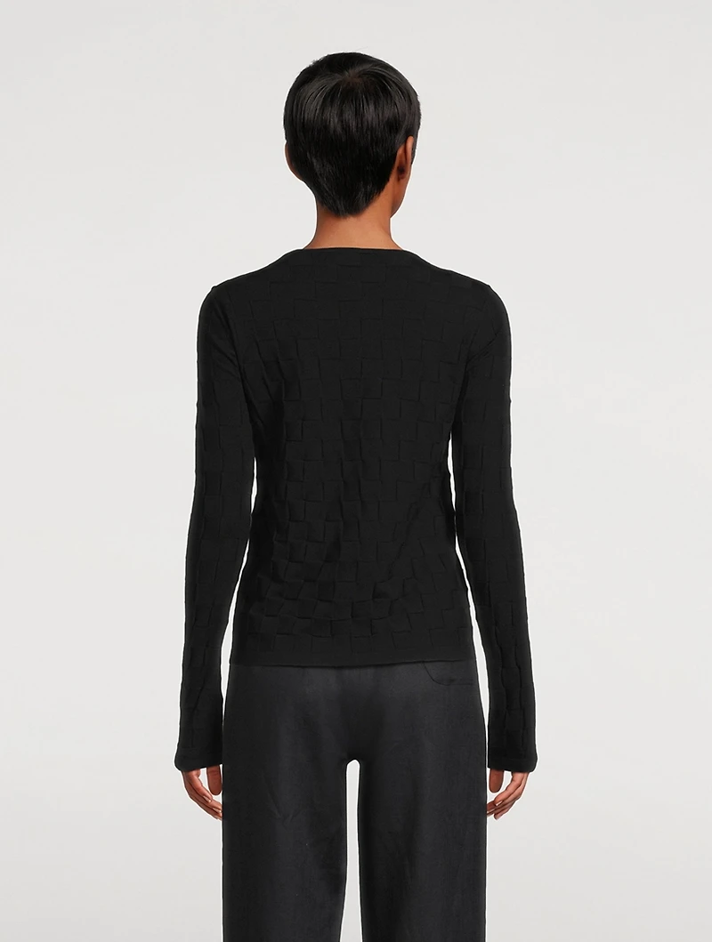 Check Jacquard Sweater