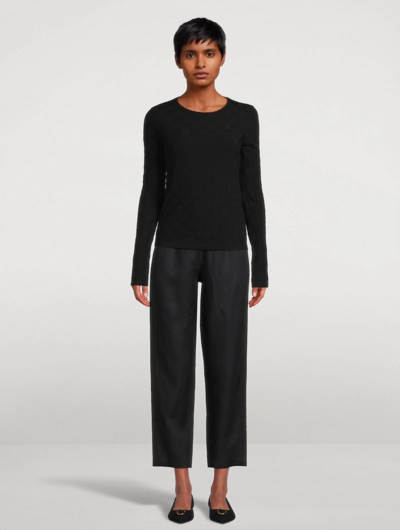 Check Jacquard Sweater