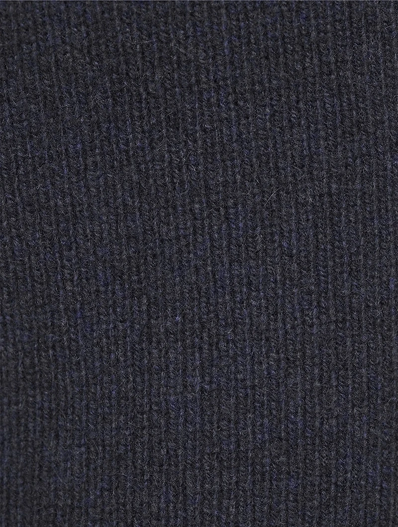 Belted Wool Pencil Skirt
