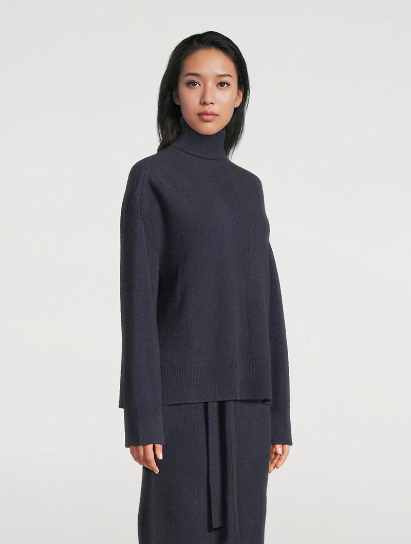 Ribbed Wool Turtleneck
