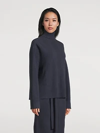 Ribbed Wool Turtleneck