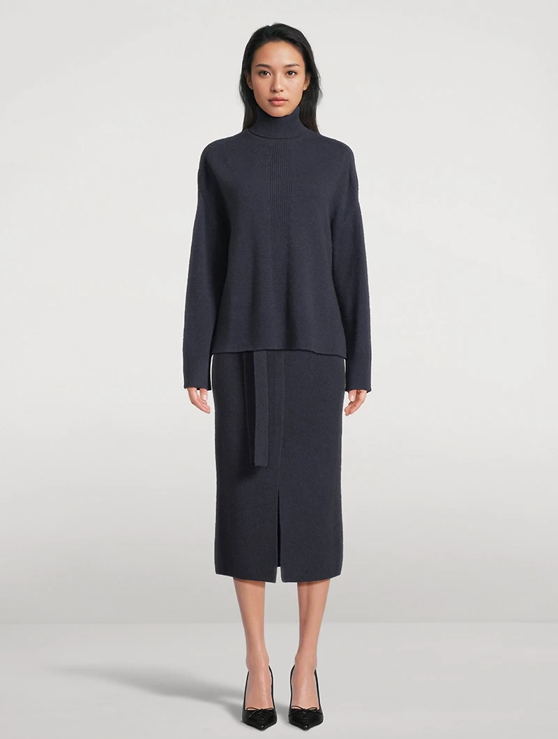 Ribbed Wool Turtleneck
