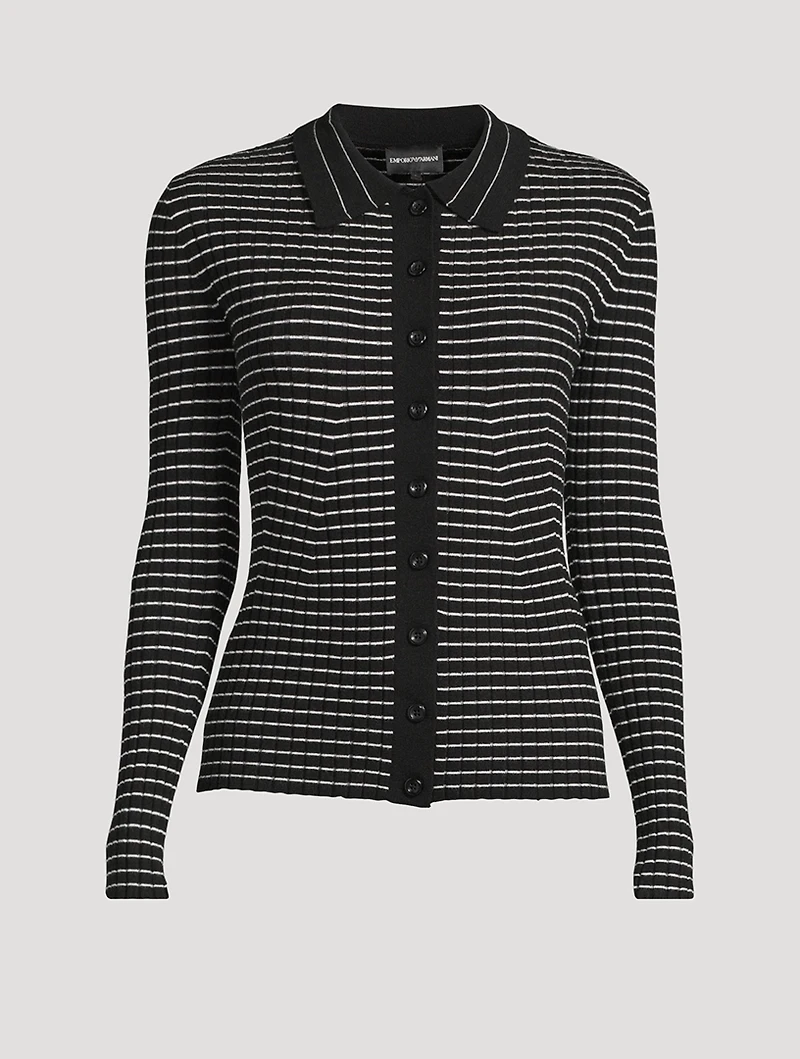 Rib-Knit Cardigan
