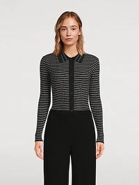 Rib-Knit Cardigan