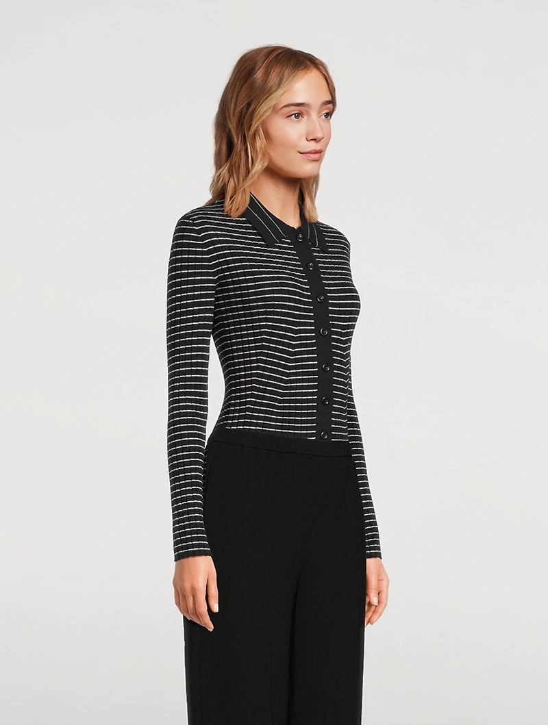 Rib-Knit Cardigan