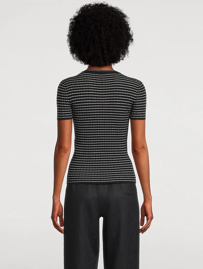 Rib-Knit T-Shirt