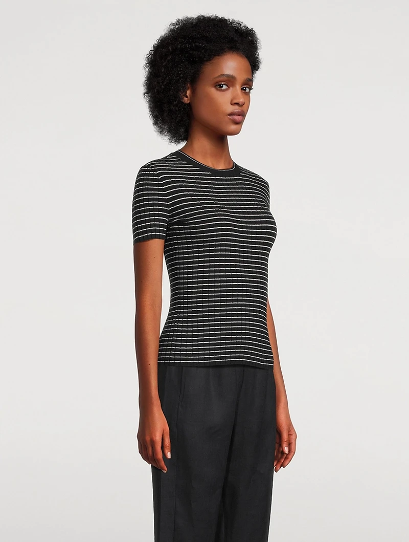 Rib-Knit T-Shirt