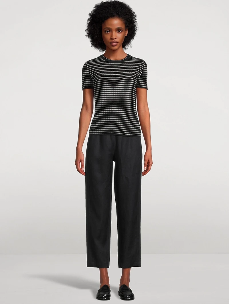 Rib-Knit T-Shirt