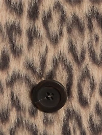 Double-Breasted Coat Animal Print