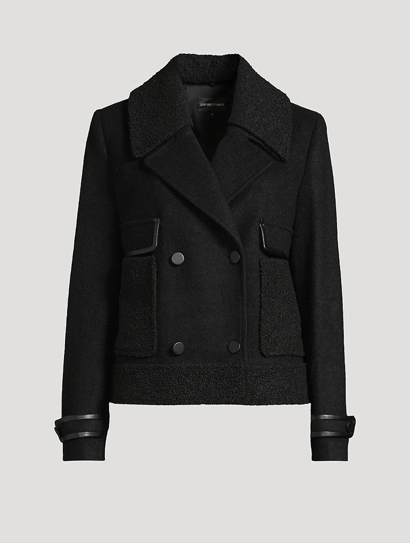 Cropped Wool Peacoat