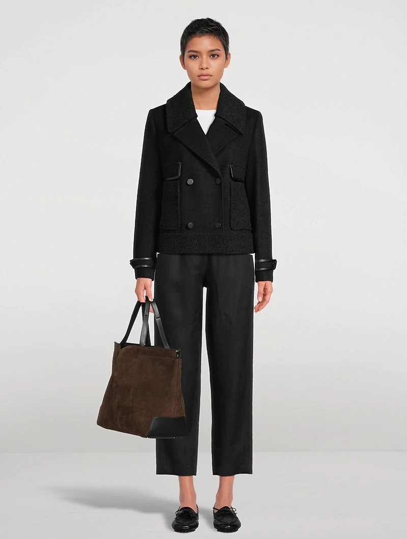 Cropped Wool Peacoat