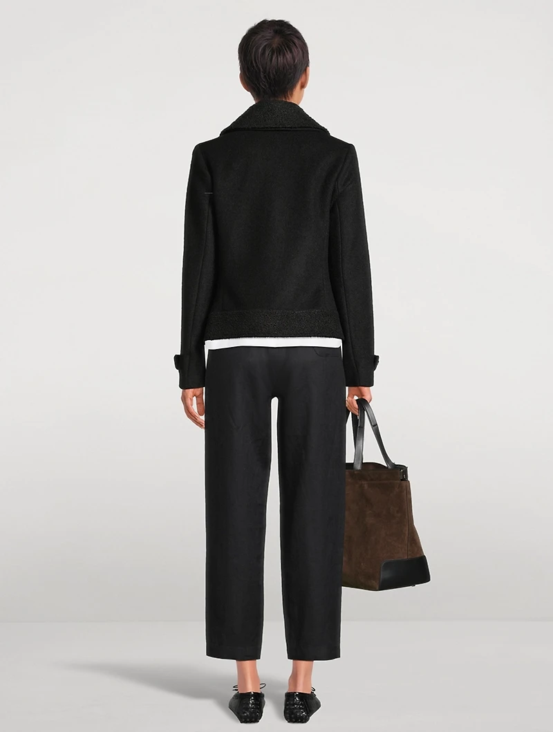 Cropped Wool Peacoat