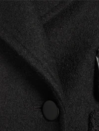 Cropped Wool Peacoat