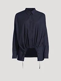 Asymmetric Drawstring Shirt