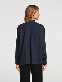 Asymmetric Drawstring Shirt